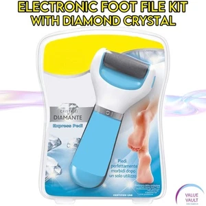 Crystal Diamond Electronic Foot File Kit - Blue For Hard Skin . Free Delivery - Picture 1 of 6