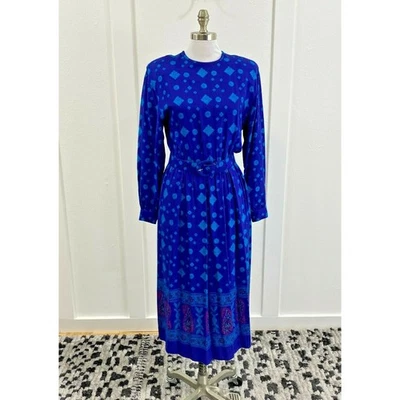 California Design Dorothy Samuel Women's Dress Size 6 Purple Vest Paisley Print - Image 1 of 4