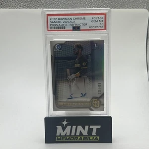 Samuel Zavala Bowman Chrome 1st Auto /499 PSA 10 - Picture 1 of 5