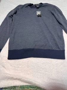 The Men's Store at Bloomingdale's Merino Wool Crewneck Sweater Men's Blue S NWT - Picture 1 of 12