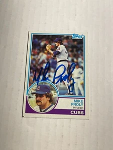 Chicago Cubs MIKE PROLY Signed Card - Picture 1 of 1