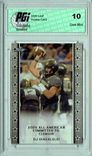 D.J. Uigalelei 2020 Leaf Army #NNO 1st Rookie Card PGI 10