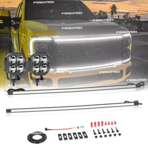 For 2017-2022 Ford Super Duty F-250 LED Grill Accent Lights Bar DRL w/Cube Pods - Bild 1 von 24