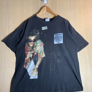Vintage Rod Stewart Shirt Adult Size Extra Large Black Short Sleeve Men's 90s - Picture 1 of 13