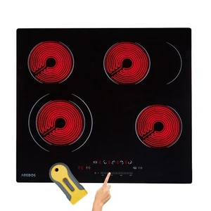 AREBOS ® Glaskeramikkochfeld Glaskeramik autark Kochfeld 4 Kochzonen 59 cm - Bild 1 von 14