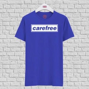 Camiseta de algodón orgánico azul marino Carefree Oasis para fanáticos del regalo de Chelsea - Imagen 1 de 2