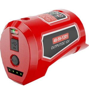 USB Charger Adapter For Milwaukee M12 48-59-1201 Battery Lithium Power Source - Picture 1 of 16