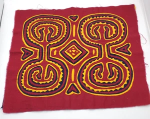 Vintage Red An Orange Cell Division Mola - Picture 1 of 7