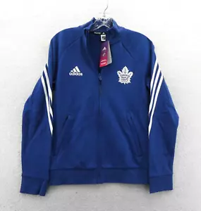 Toronto Maple Leafs Small Womens Adidas Track Jacket Blue Full Zip Hockey New - Picture 1 of 7