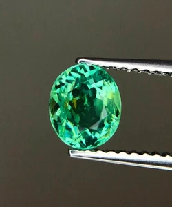 Tormalina Paraiba Sfaccettata Naturale Certificata 0,67 Ct Pietra Preziosa Sciolta Mozambico - Foto 1 di 3