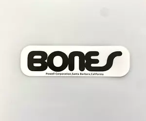 Powell BONES Skateboard Sticker 4" black/clear - Picture 1 of 1