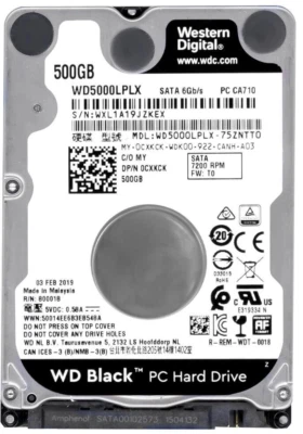 Hard Drive Dell 0CXKCK CXKCK WD5000LPLX 500GB 7200U/Min 32MB SATA III 2.5 " Inch - Image 1 of 3