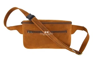 Riñonera de cuero real cintura cadera riñonera correa ajustable UNISEX bandolera - Imagen 1 de 6