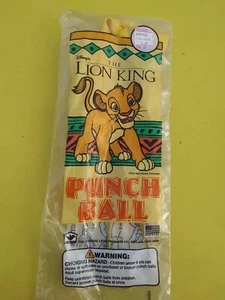 Disney's Lion King Symba Vintage Punch Ball Yellow Balloon NOS - Picture 1 of 3