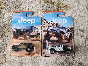 Lote Matchbox 2019 Matchbox Jeep® '05 Gladiator White 18 Jeep Wrangler Skyjacker - Imagen 1 de 5