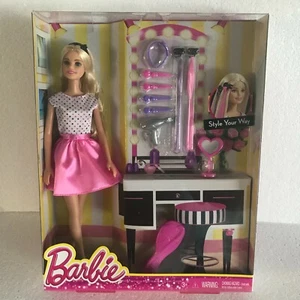 2016 Limited Edition Barbie Doll Style & Hairdresser Accessories Set - Picture 1 of 9