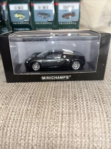 Minichamps 1/43 Scale 400 110820 - 2009 Bugatti Veyron - Metallic Grey Black - Picture 1 of 4