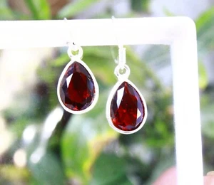 Wonderful 28.16 Ct  Red Topaz Stud Earrings Women Party Festival Jewelry H3 - Picture 1 of 4
