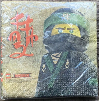 LEGO 'Ninjago Movie' SERVILLETAS DE ALMUERZO (16) Suministros de Fiesta de Cumpleaños Cena Almuerzo Foto 1 de 4