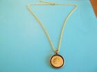 TEN (10) PFENNIG COIN - GERMANY - BRONZE CASED PENDANT NECKLACE - 1949 to 1996