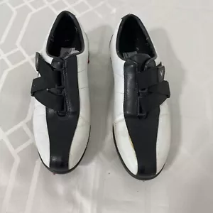 CALLAWAY WOMENS GOLF SHOES SIZE 6 BLACK & WHITE LEATHER - Picture 1 of 8