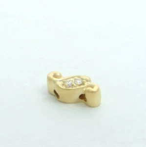 DIJE PULSERA DESLIZANTE ESPACIADOR DIAPOSITIVO DIAMANTE 14K - Imagen 1 de 2
