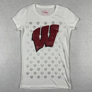 Wisconsin Badgers Shirt Damen Medium weiß pink Victorias Secret NCAA Football - Bild 1 von 12
