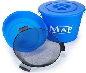 Map New 25L Ground Bait Match Fishing Bucket, Bowl and Riddle Set
