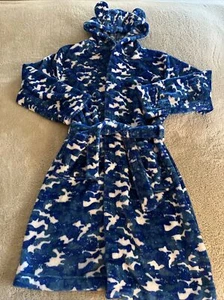 Vestido June Bloom Boys azul blanco camuflaje lana con capucha orejas de oso 10 - Imagen 1 de 9