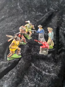 Vintage Lead Figures Cowboys and Indians - Picture 1 of 23