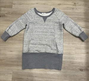 Heather Grey Sweatshirt Pullover Ribbed Cotton Japan - Picture 1 of 21
