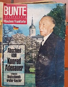 Zeitschrift Bunte Illustrierte Heft Nr. 19 03.05.1967 Abschied Konrad Adenauer - Bild 1 von 1