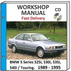 BMW 525i 530i 1989 1990 1991 1992 1993 1994 1995 SERVICE REPAIR WORKSHOP MANUAL - Picture 1 of 1
