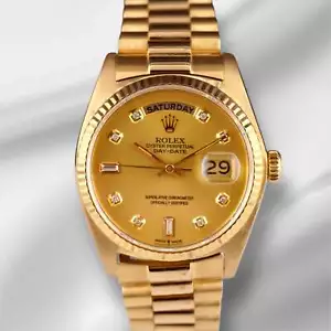 Rolex DAY-DATE 36mm 18K Yellow Gold President Men's Watch Ref 18038 - Picture 1 of 11