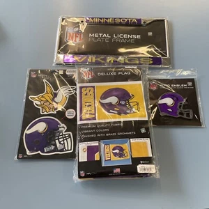 minnesota vikings license plate, Flag, Magnets, And Emblem Set - Picture 1 of 3