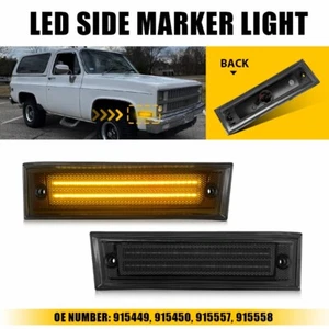 Fit Chevrolet K5 GMC K5 Suburban R1500 C1500 Front LED Strip Side Marker Light H - Picture 1 of 22
