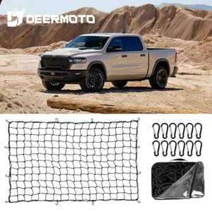 For Ram 1500 2500 3500 4'x6' Stretches to 8'x12' Truck Bed Cargo Net Elastic - Picture 1 of 15