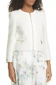 TED BAKER metallic tweed boucle smart formal dressy suit jacket blazer work 3 12 - Picture 1 of 12