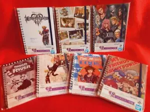 Kingdom Hearts Goods lot of 7 Ichiban kuji Bandai notebook Complete set - Picture 1 of 6