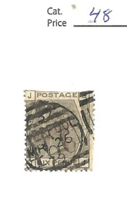 Great Britain 62, 6 pence, gray, 1873-1880, scv $50 - Picture 1 of 2