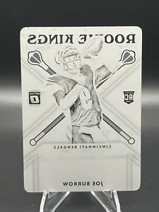 2022 Panini Chronicles Joe Burrow 2020 OPTIC Printing Plate 1/1 RC Rookie Kings - Picture 1 of 2