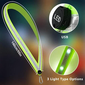 LED Reflective Running Belt Night Reflective Sash For Walking High Visibility - Picture 1 of 10