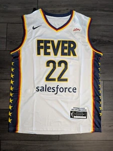 Maglia bianca cucita Caitlin Clark #22 Indiana Fever taglia small 44 - Foto 1 di 4