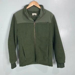 Taylor Stitch Trucker Sherpa Fleece Jacket Green Full Zip Sz 38 - Picture 1 of 7