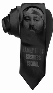 DUCK DYNASTY NEW Black Slim Hillbilly Redneck Approved Men's Neck Tie $39 A3741 - Imagen 1 de 1