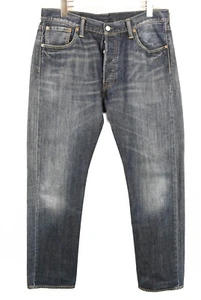Vaqueros de hombre Levi's 501 W34/L32 bigote corte recto botón mosca desvanecido - Imagen 1 de 11