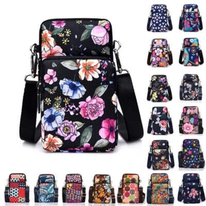 Mini Crossbody Phone Bag Floral Women’s Small Coin Purse Neck Messenger - Picture 1 of 18