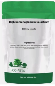 High Immunoglobulin Colostrum 1000mg Tablets – Immune Health & Wellness Support - Picture 1 of 2