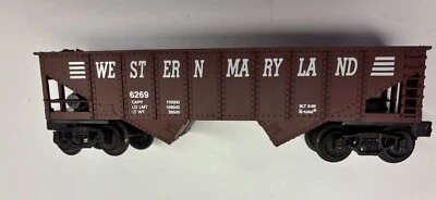 O Scale Western Maryland Classic Ribbed 2 Bay Hopper /Box (Good Condition) - Image 1 of 4