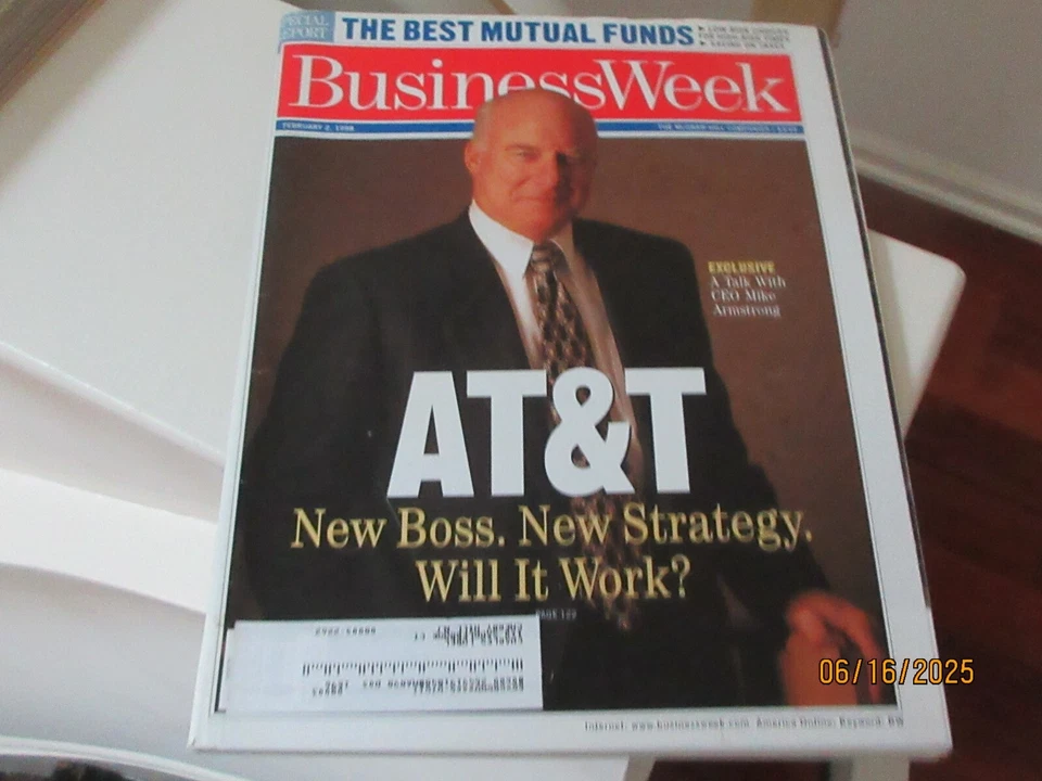 Business Week Magazine , AT&T  , The Best Mutual Funds , Feb 2 , 1998 - Image 1 of 1